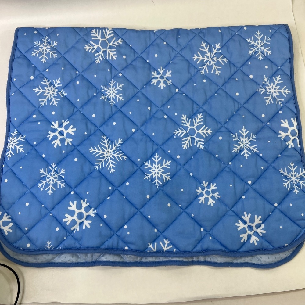 KOOLTAIL XL Dog Cooling Mat Blue Snowflake Pet Pad 48 x 28 Washable